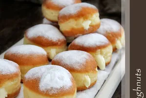 Понички с крем / Vanilla-Cream-Filled-Doughnuts